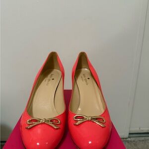Kate Spade Pink Heels with Bow Detail